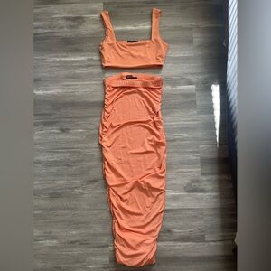 Pretty Little Thing Orange two piece set